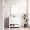 James Martin Vanities Breckenridge 36in Single Vanity, Bright White w/ 3 CM White Zeus Top 330-V36-BW-3WZ - alternate 4